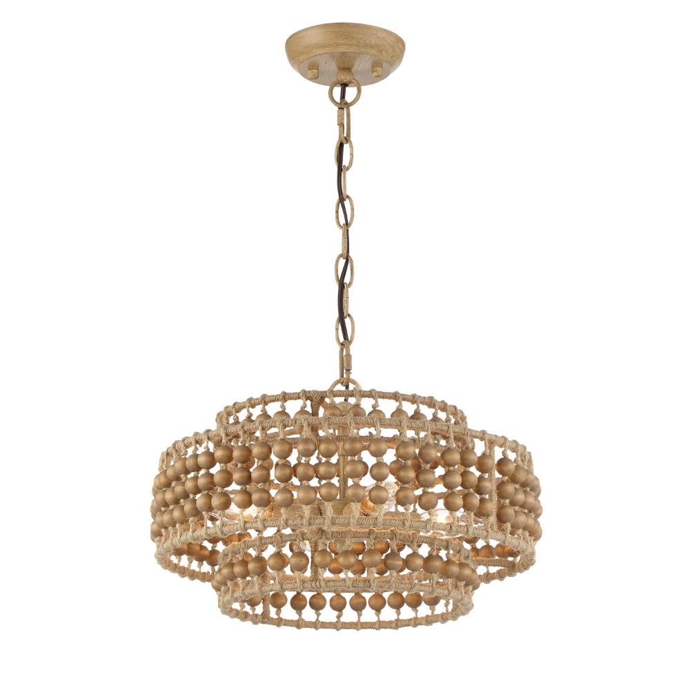 Silas 4 Light Burnished Silver Mini Chandelier