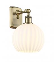 Innovations Lighting 516-1W-AB-G1217-8WV - White Venetian - 1 Light - 8 inch - Antique Brass - Sconce