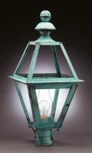 Northeast Lantern 1023-AC-CIM-CSG - Post Antique Copper Medium Base Socket With Chimney Clear Seedy Glass