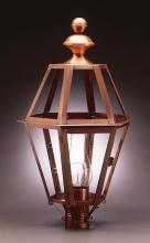 Northeast Lantern 1623-AC-CIM-CSG - Post Antique Copper Medium Base Socket With Chimney Clear Seedy Glass