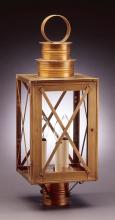 Northeast Lantern 5053-AC-CIM-CSG - Can Top X-Bars Post Antique Copper Medium Base Socket With Chimney Clear Seedy Glass